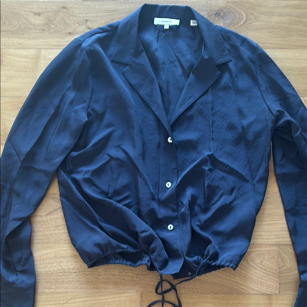 Vince drawstring loose-fitting blouse